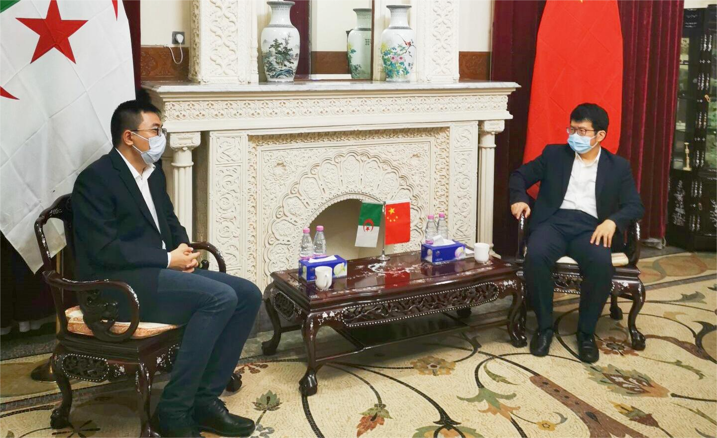 卞杨拜会中国驻阿尔及利亚大使李健